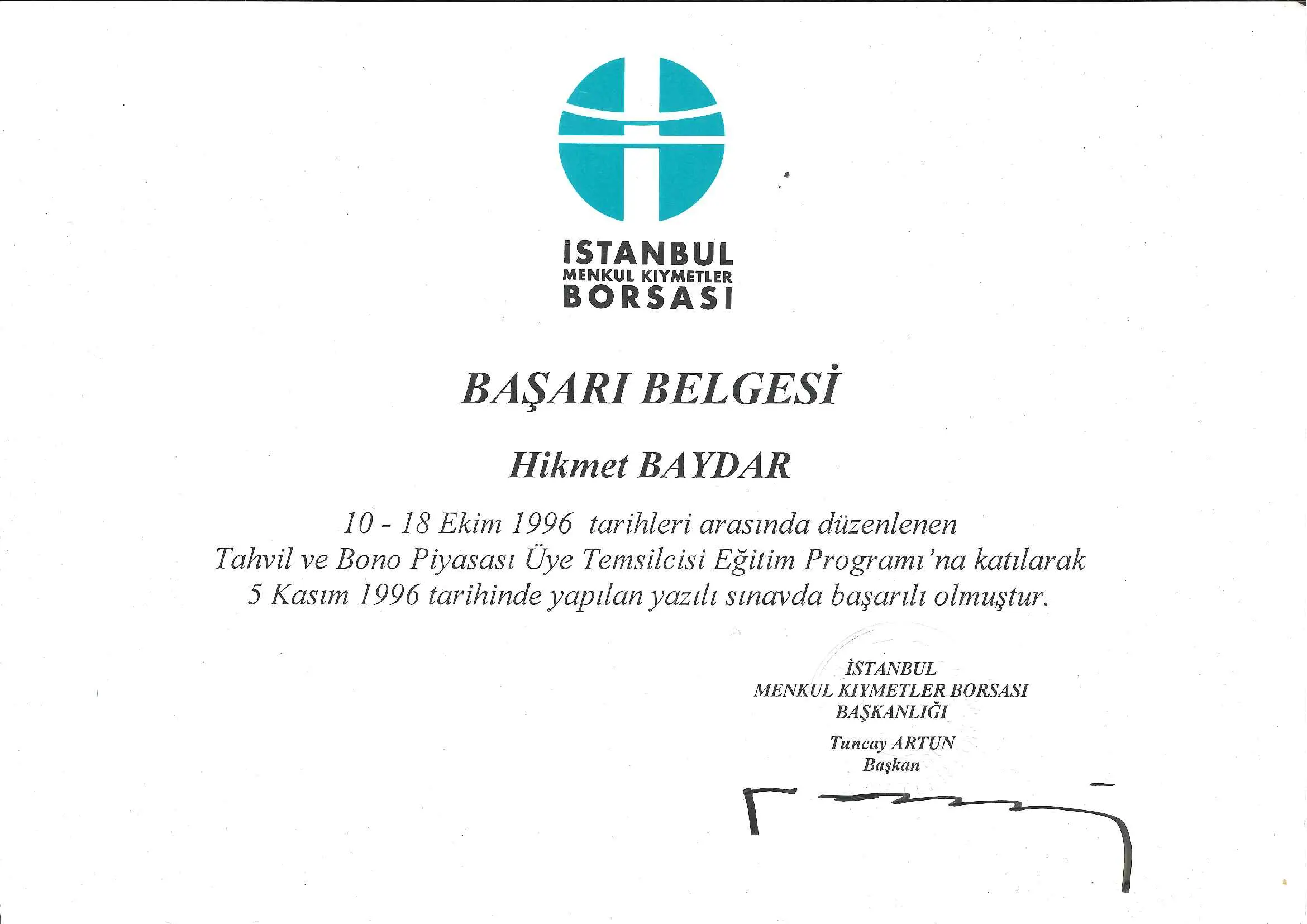 3. Göz Danışmanlık Belgeler ve Sertifikalar